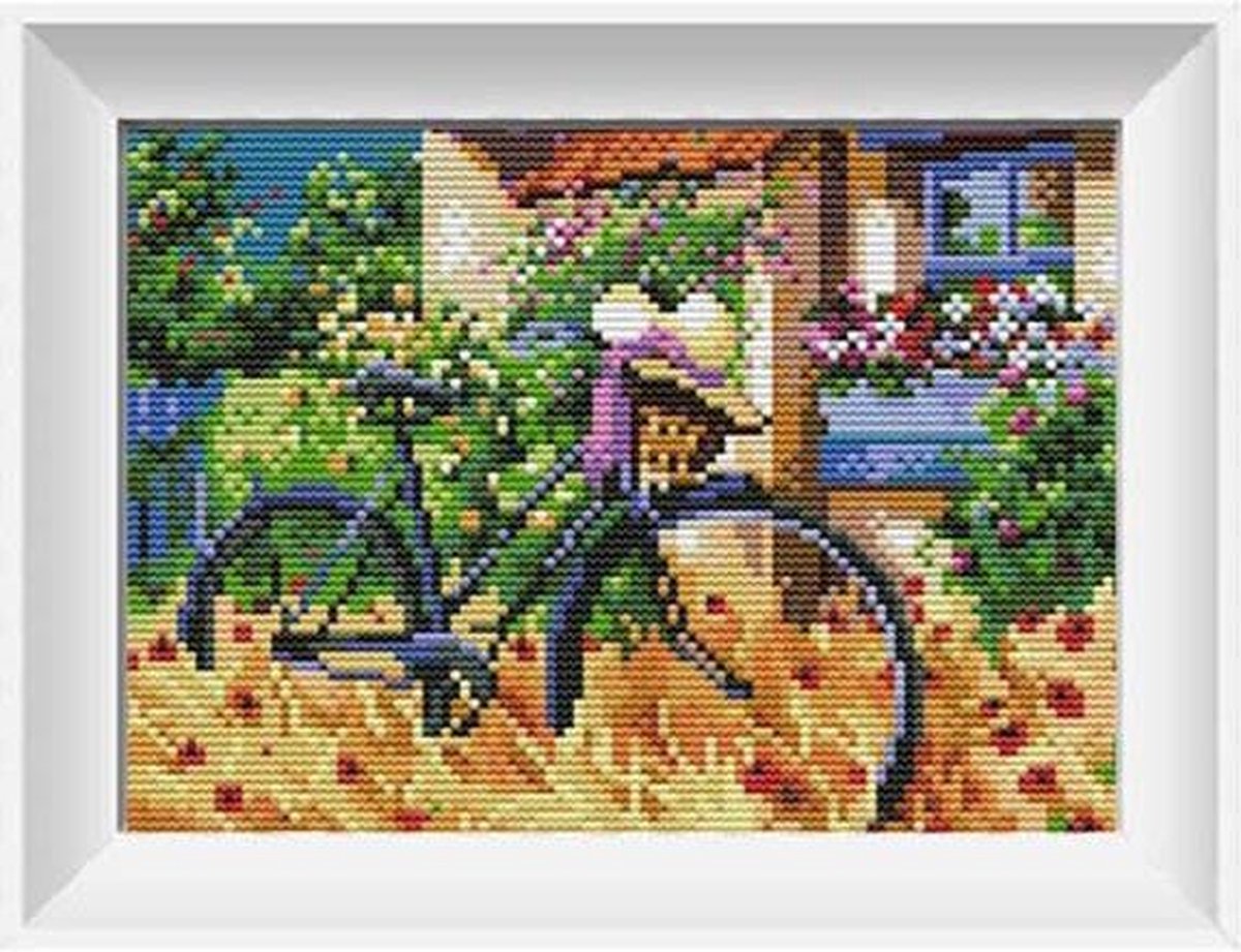 Artstudioclub™  borduurpakketten volwassenen Fiets 29 × 21 cm