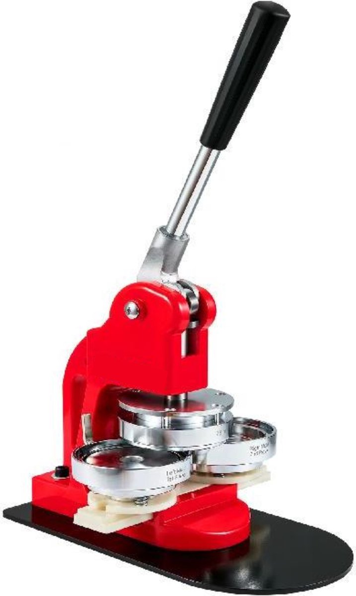 Arvona Buttonmaker - Button Maker Machine - Badge Maker - Buttons Zelf Maken - 25 mm - Inclusief 500 Buttons - Rood