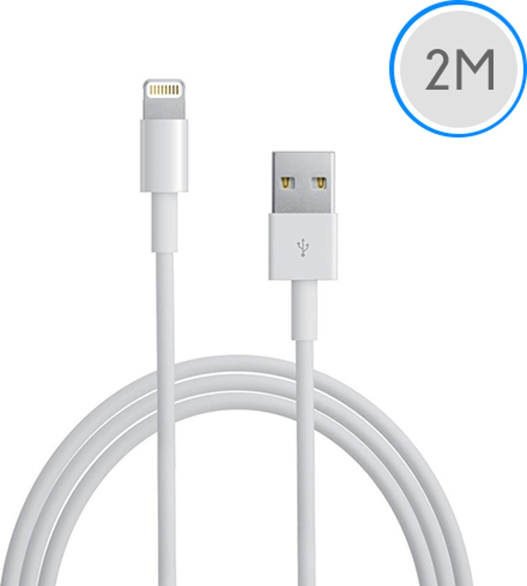 Ascromy Lightning USB Kable 2 Meter Geschikt voor alle Apple apparaten met een Lightning-aansluiting 5,5s-6,6s,6plus 7,7plus 8,8plus ,X