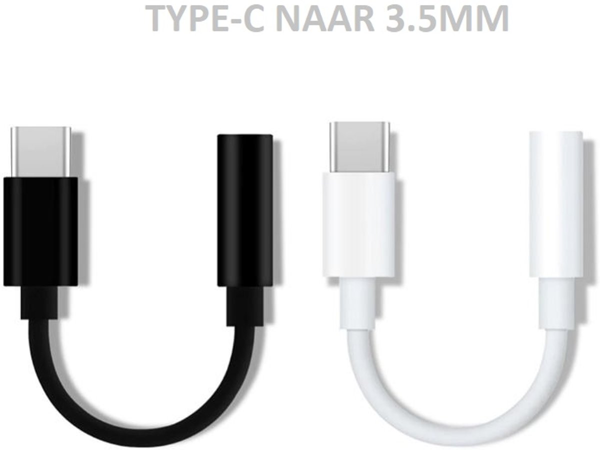 USB Type-C naar 3,5 mm koptelefoonaansluiting AUX Audio Cable Zwart Adapter voor Samsung LG Nexus OnePlus Nokia Xiaomi Huawei Type C Smart Phones