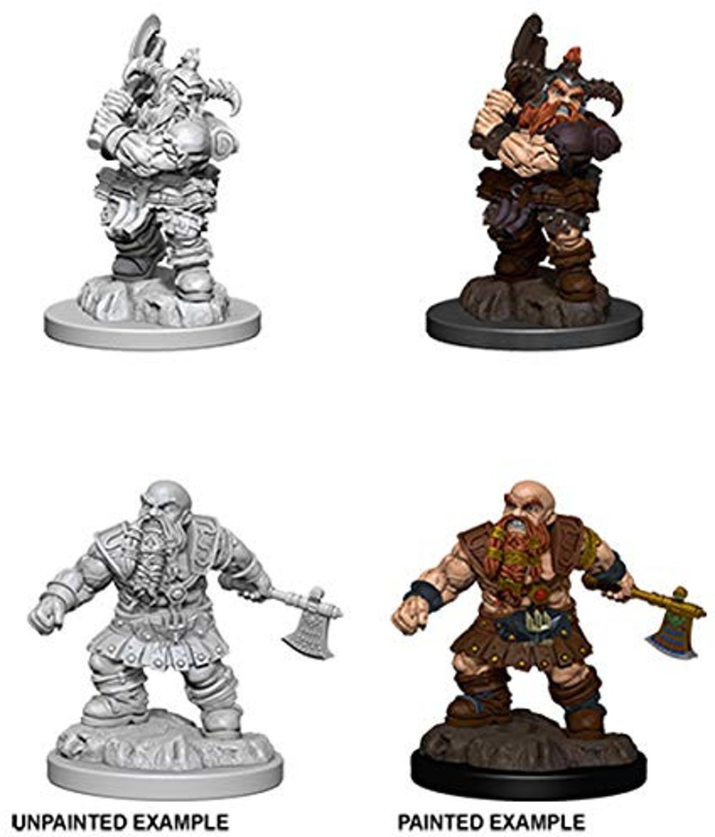 Asmodee D&D Miniatures Male Dwarf Barbarian (6x) - EN