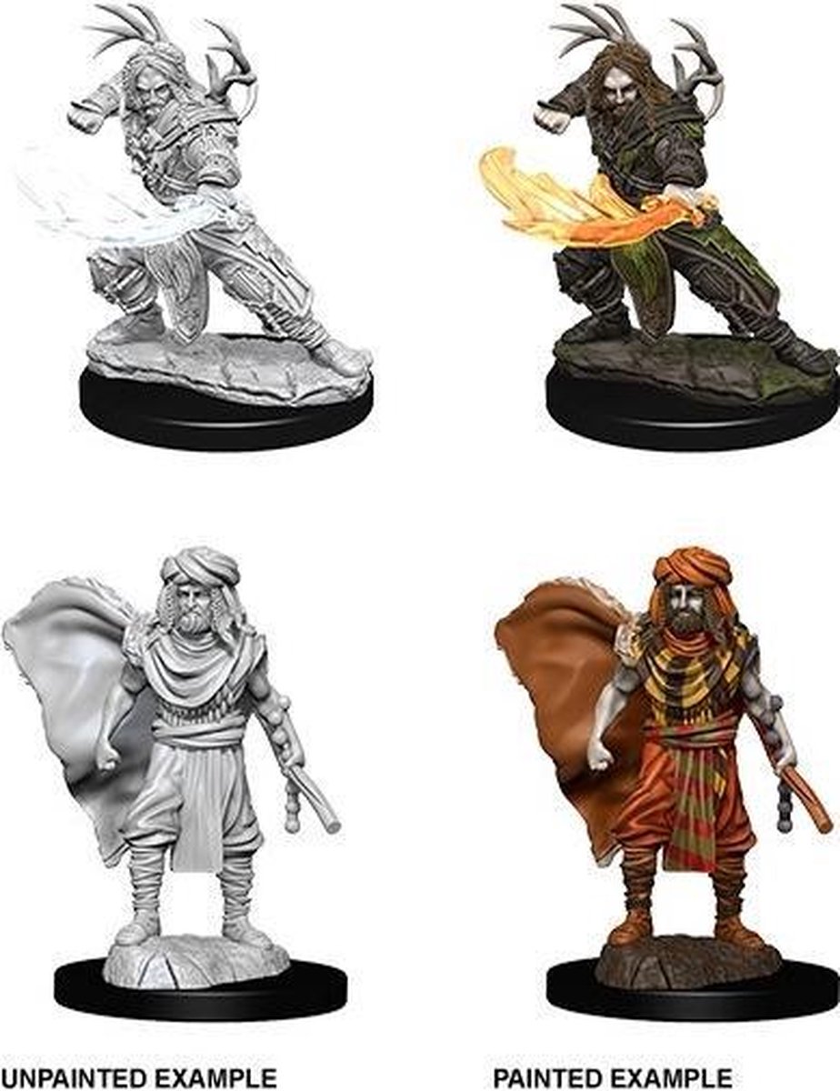 Asmodee D&D Miniatures Male Human Druid (6x) - EN