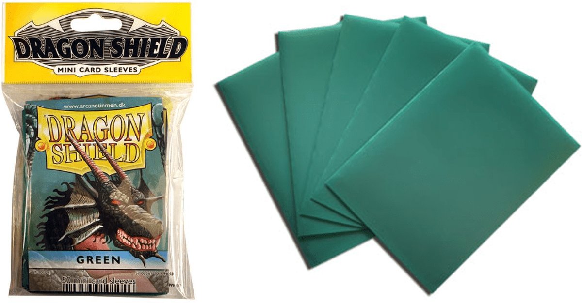 Dragon Shield Card Sleeves: Japanese/Mini Green (59x86mm) - 50 stuks