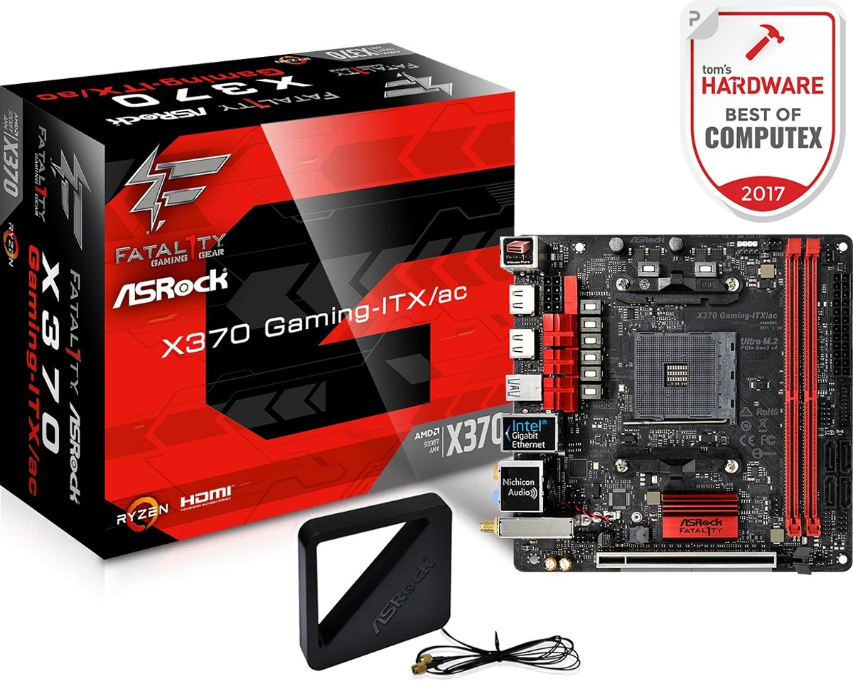 Asrock Fatal1ty X370 Gaming-ITX/ac moederbord Socket AM4 Mini ITX AMD X370