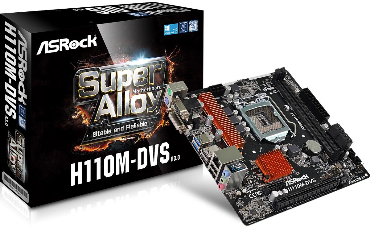 Asrock H110M-DVS R3.0 LGA 1151 (Socket H4) Intel® H110 Micro ATX