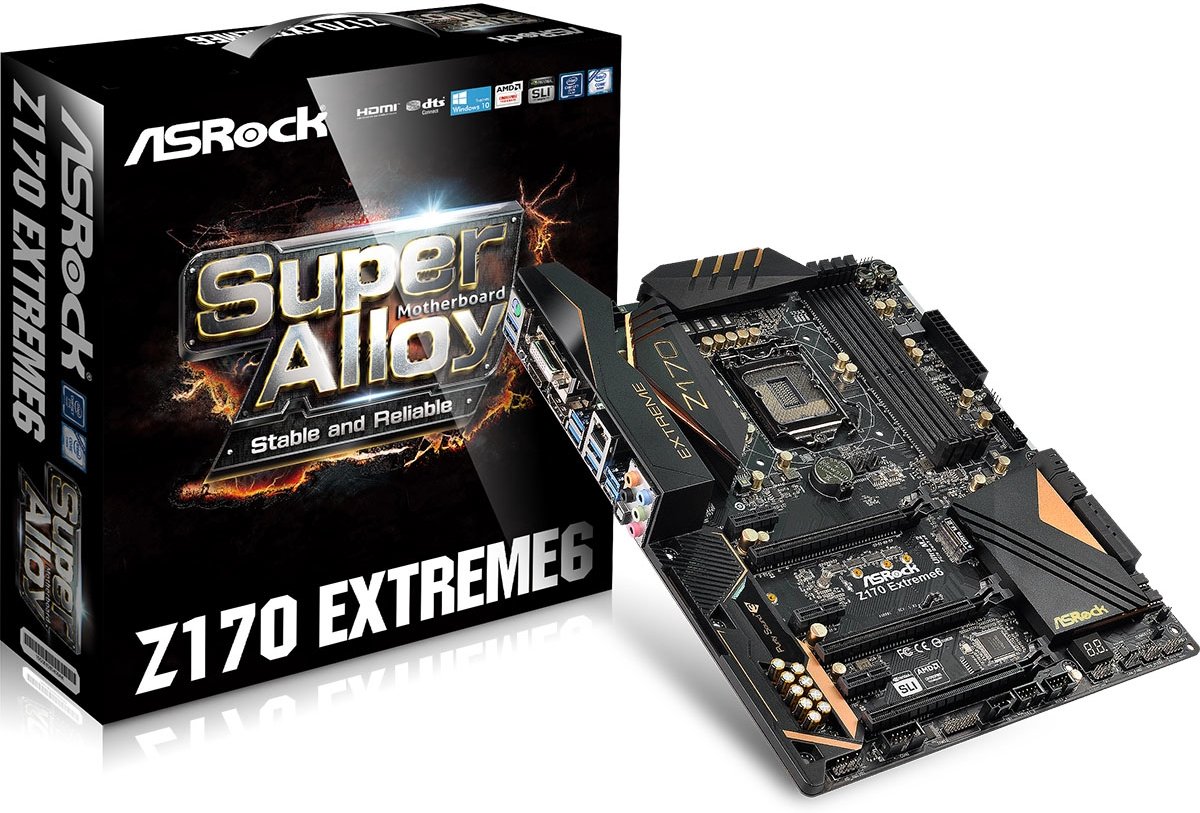 Asrock Z170 EXTREME6 Intel Z170 LGA 1151 (Socket H4) ATX moederbord