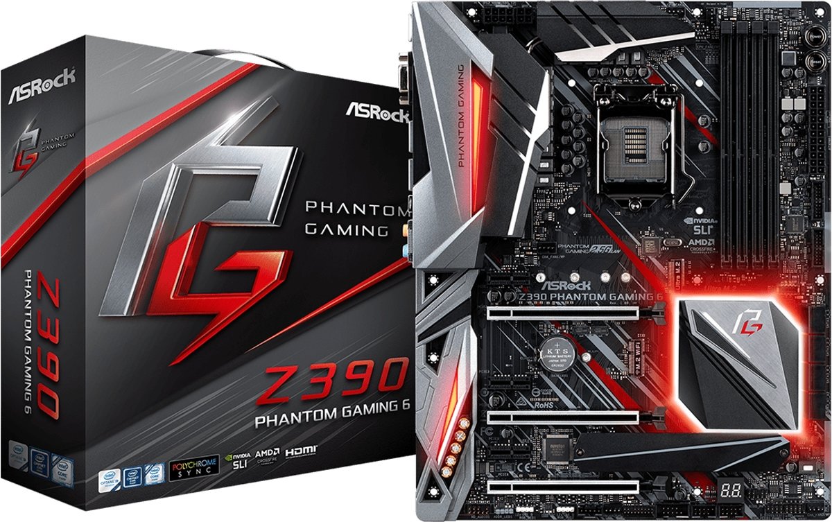 Asrock Z390 Phantom Gaming 6 LGA 1151 (Socket H4) Intel Z390 ATX