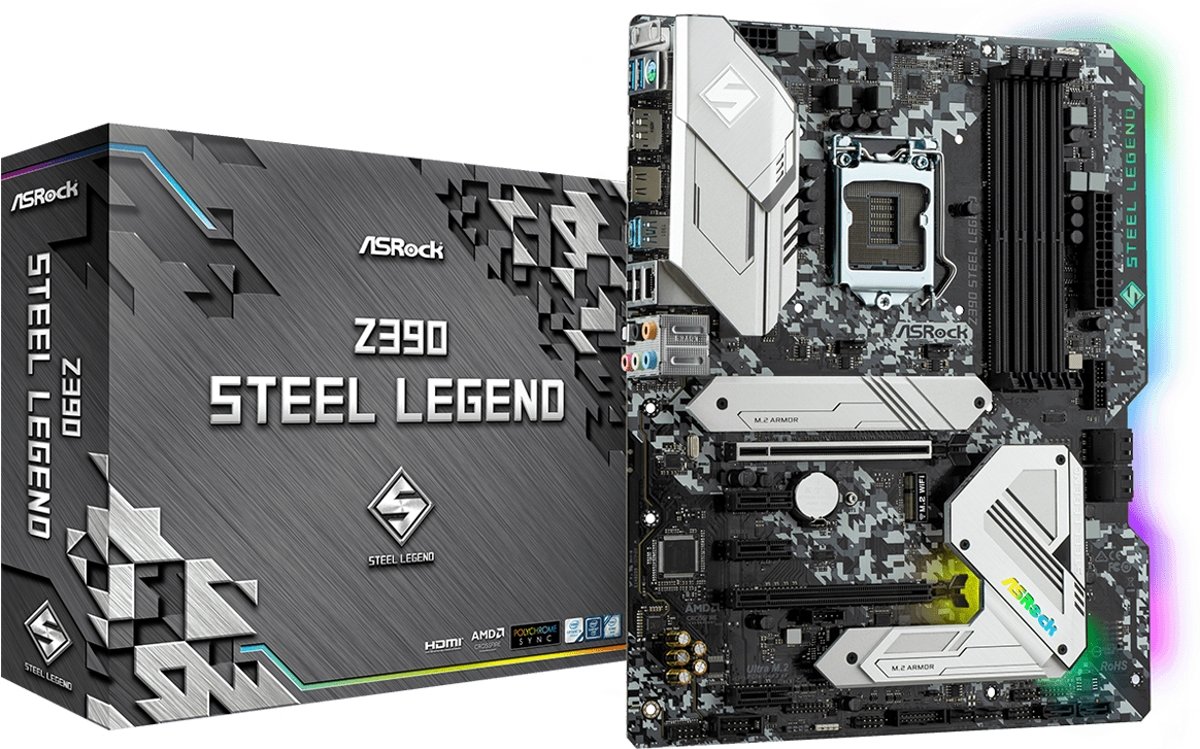 Asrock Z390 Steel Legend moederbord LGA 1151 (Socket H4) ATX Intel Z390