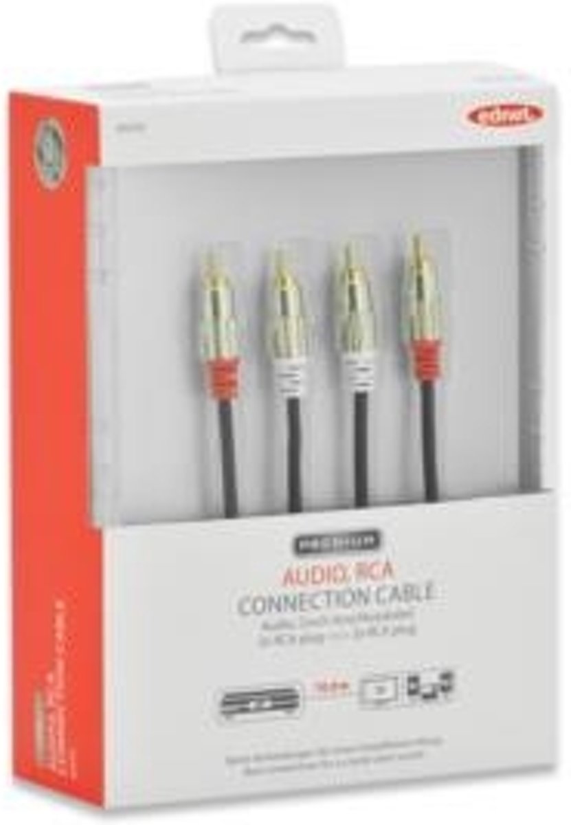 RCA con.cable 2x RCA 10m stereo