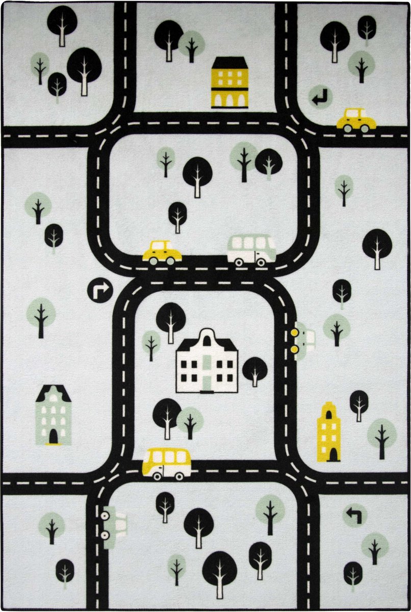 Tapijt Ring Road - blauw