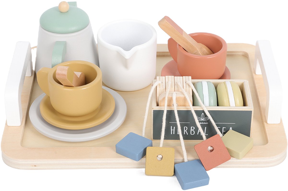   houten theeservies speelgoed - duurzaam houten theeset voor kinderen.