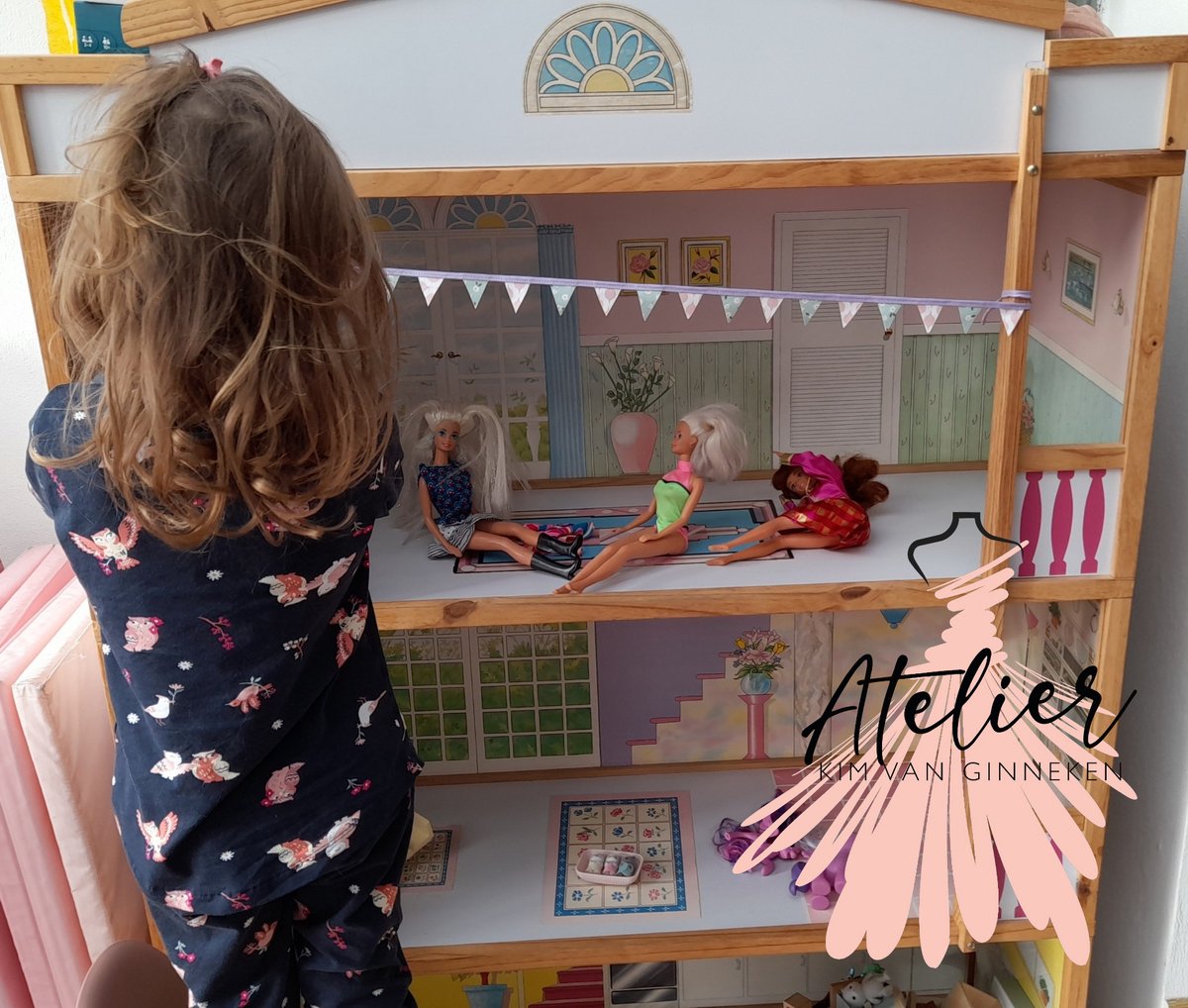 Vlaggenlijn poppenhuis-stoffen vlaggen-duurzaam