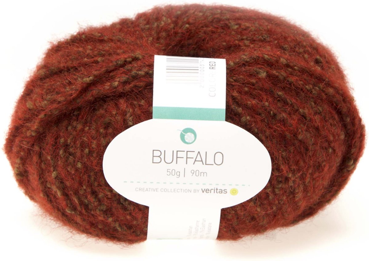 Breiwol Buffalo kleur Red