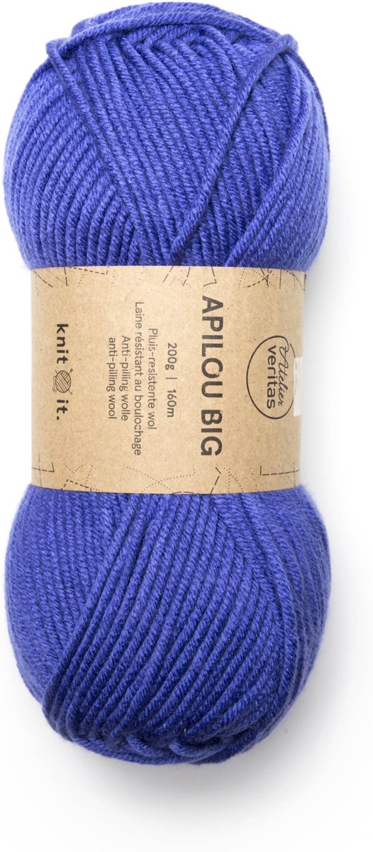 Breiwol Pluisresistente Apilou Big kleur I20 Hevig blauw - Bleu vif - Kr�ftiges Blau - Bright blue