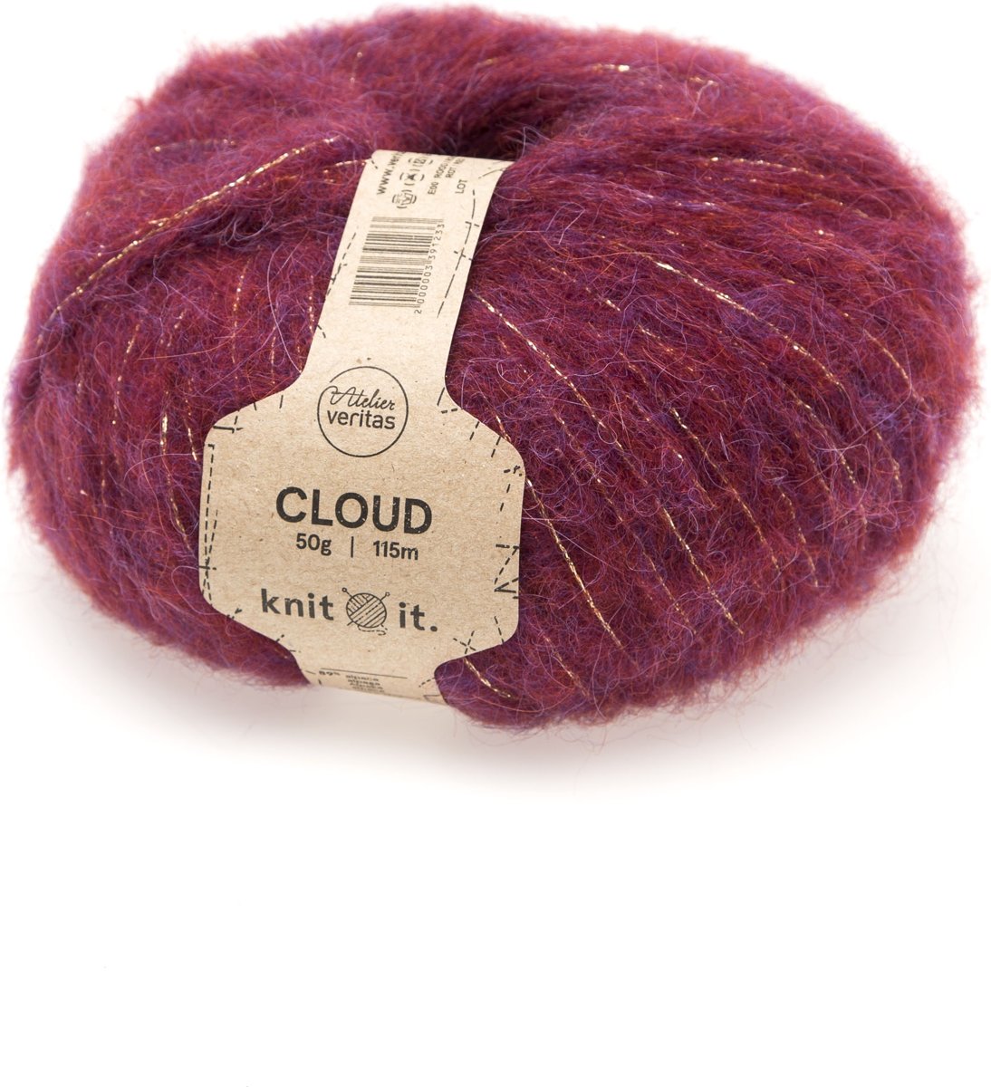 Cloud breiwol kleur rood