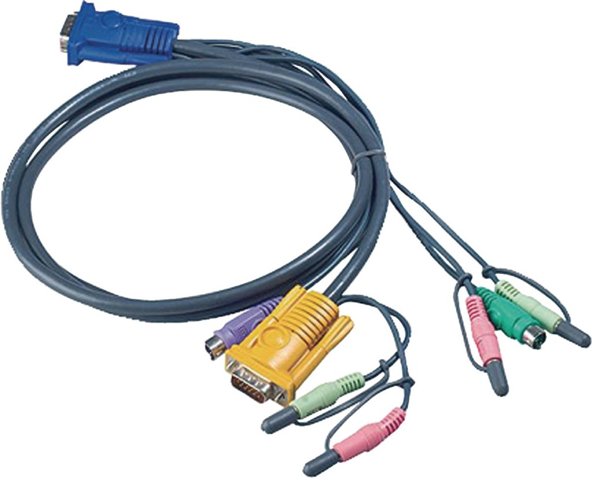 Aten - Aten 2L-5303P Kvm Special Combination Cable, Vga/ps/2/audio - 30 Dagen Niet Goed Geld Terug