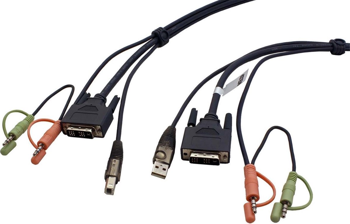 Aten 2L-7D02UI DVI-I Single Link KVM kabel met audio en USB - 1,8 meter