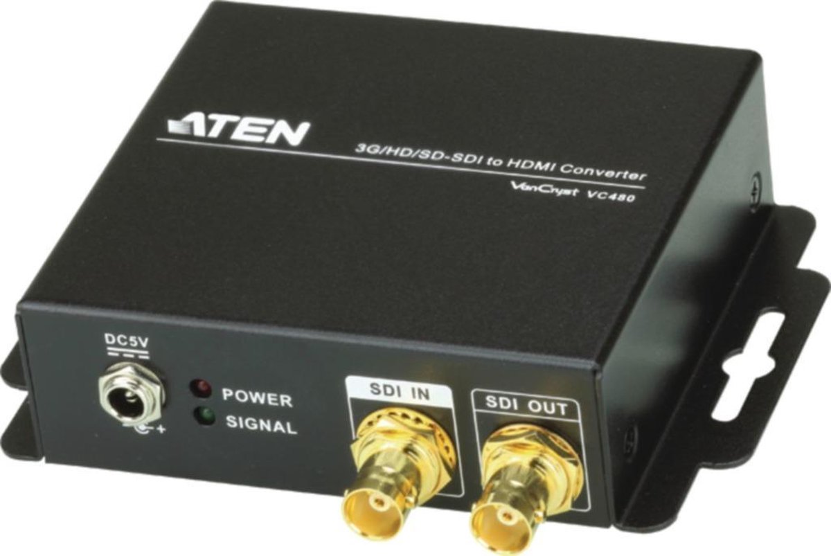 Aten VC480-AT-G Hdmi-converter 1x Sdi - Hdmi-uitgang / 2x Rca Female / 1x Coax Audio / 1x Sdi