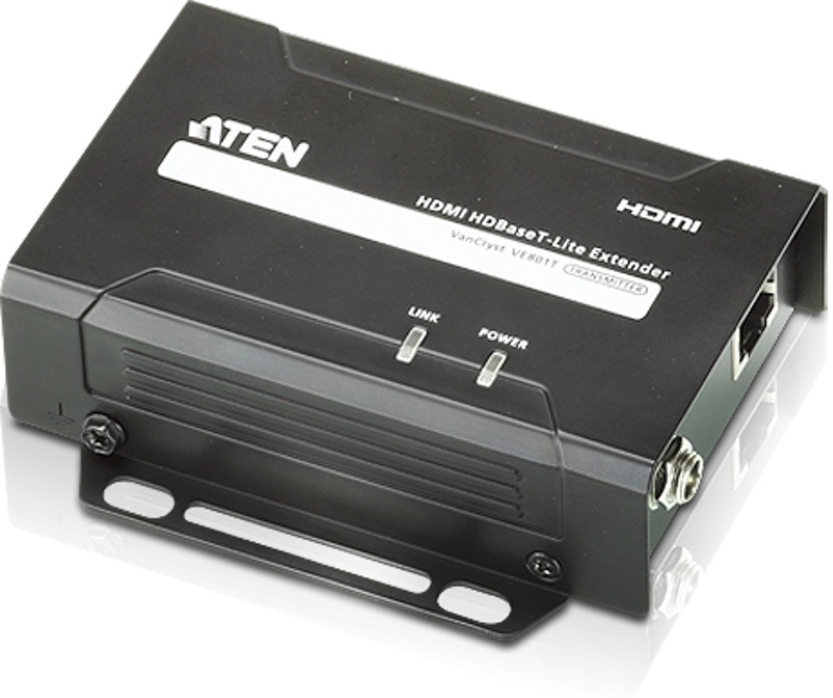 Aten VE801T audio/video extender AV transmitter Zwart