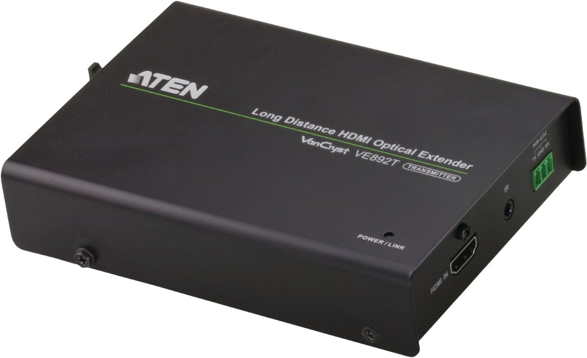 Aten VE892 audio/video extender AV transmitter & receiver Zwart