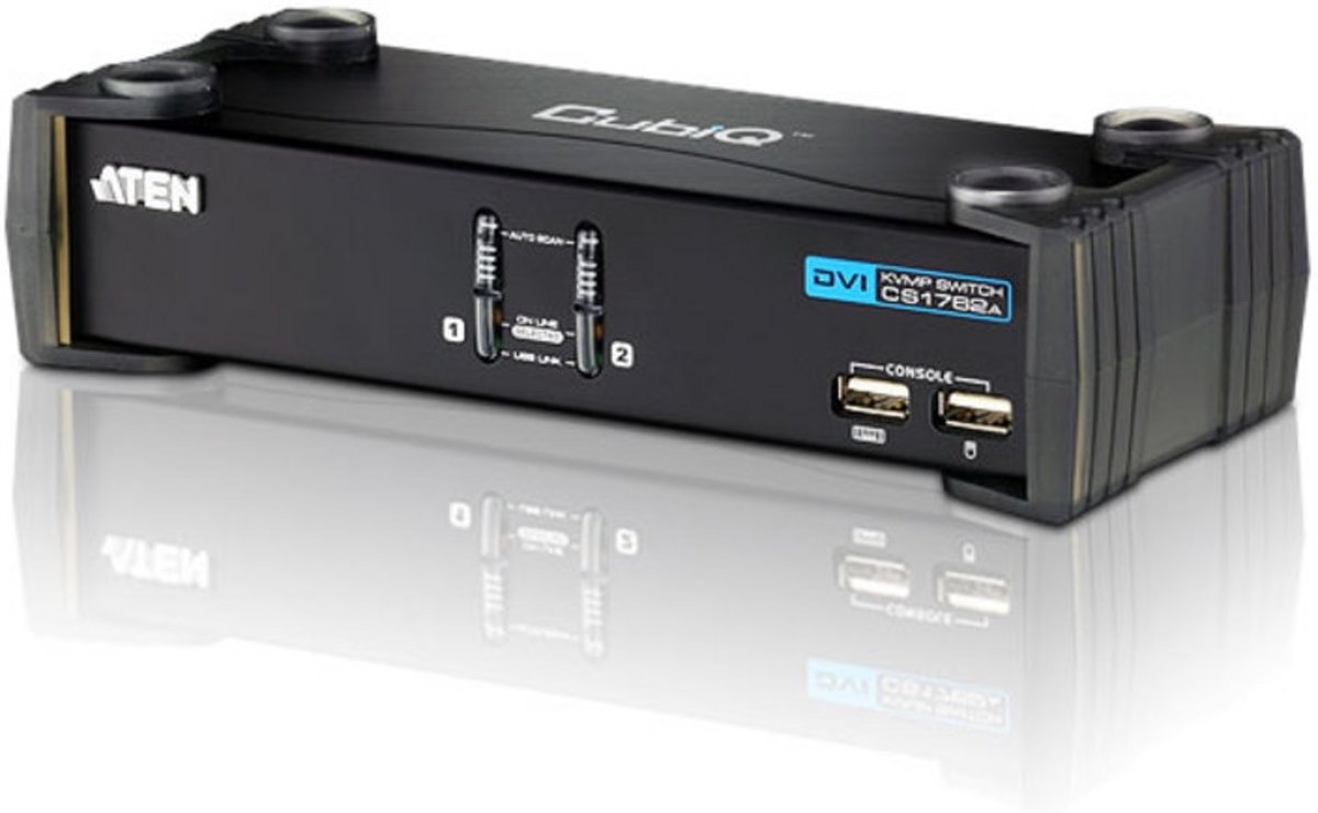 Desktop KVM 2-Port USB 2.0 DVI KVMP Switch