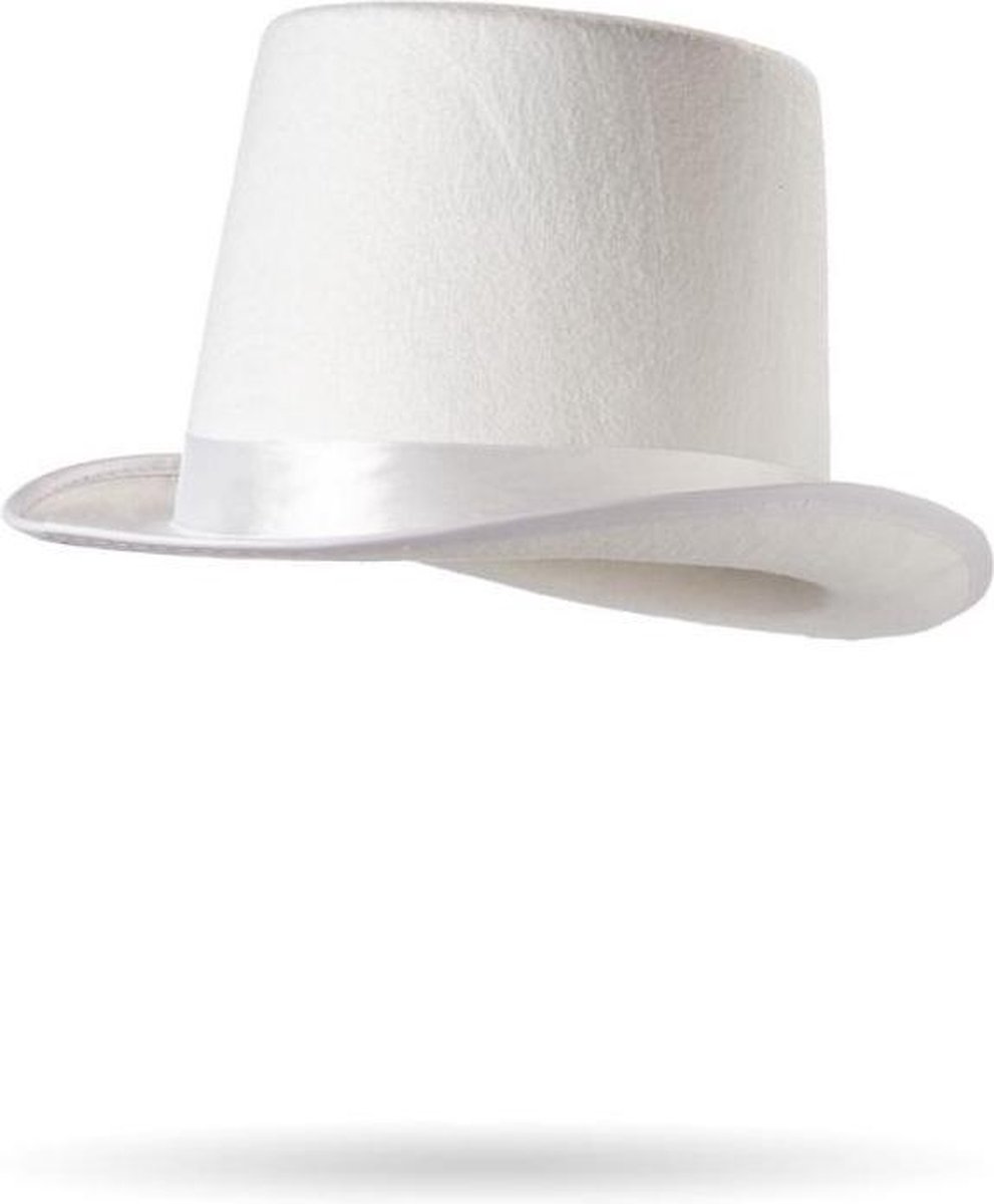 Atixo Kostuum Hoed Top Hat Wit