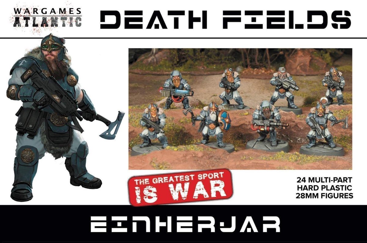 Wargames Atlantic Deathfields Einherjar 28mm Figures X 24 sqauts