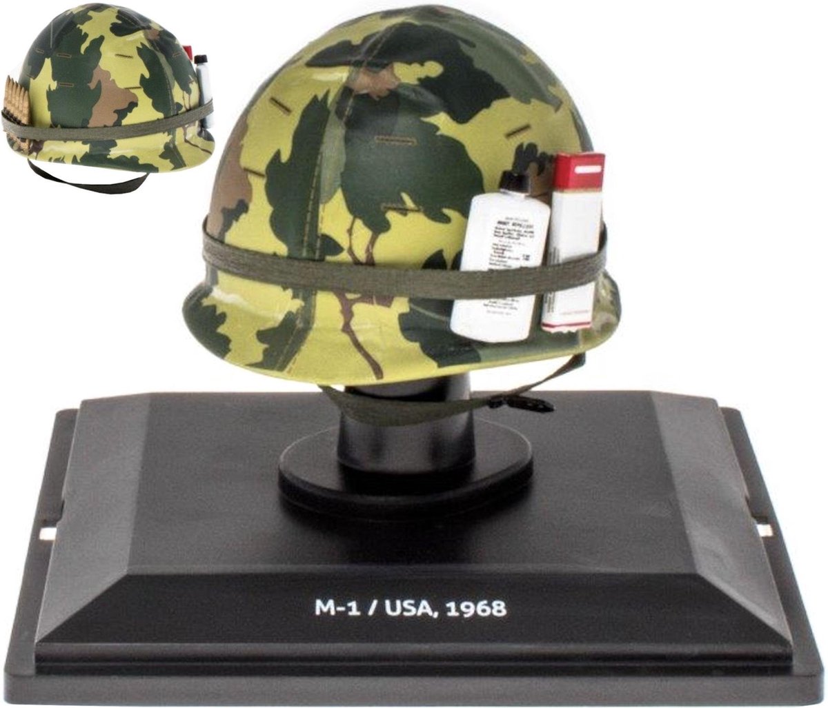 ATLAS Historical Military Helmets M-1 USA 1968 schaalmodel 1:5