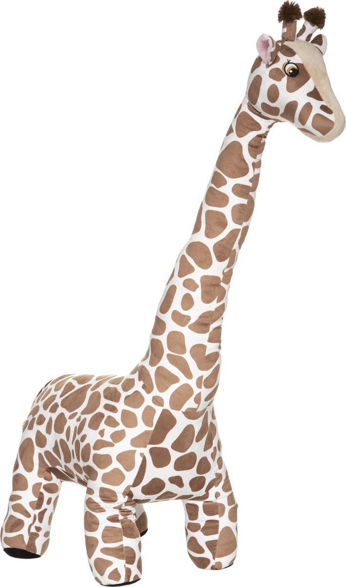 Atmosphera Giraffe knuffel van zachte pluche - gevlekt patroon - 100 cm - Extra groot