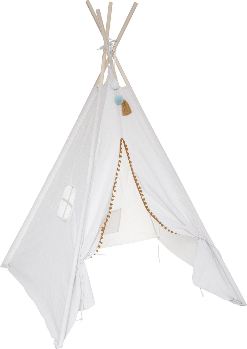   Kinder-tipi tipi wigwam Linnen beige -   - H160 cm -