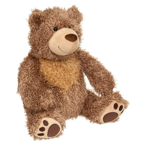 Atmosphera Knuffeldier Beer Yogi - zachte pluche stof - wilde dieren knuffels - bruin - 45cm - Knuffelberen