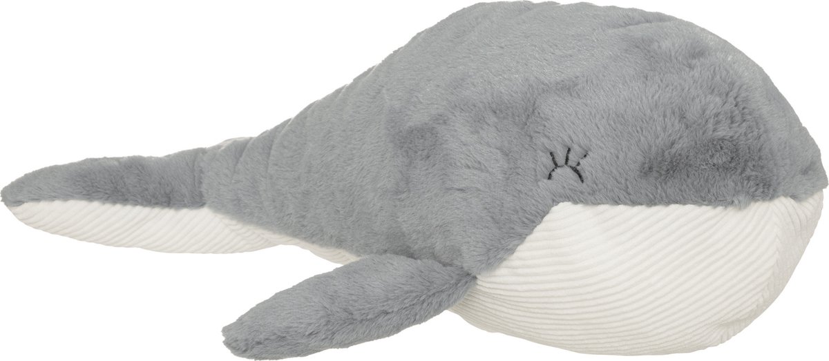 Atmosphera Walvis knuffel van zachte pluche - blauw/grijs/wit - 64 cm - Extra groot