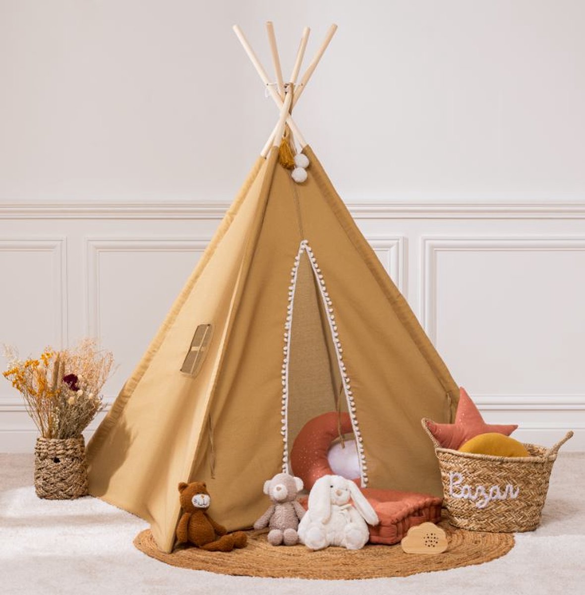   kids Wapi Kinder tipi -   - H160 cm - Oker