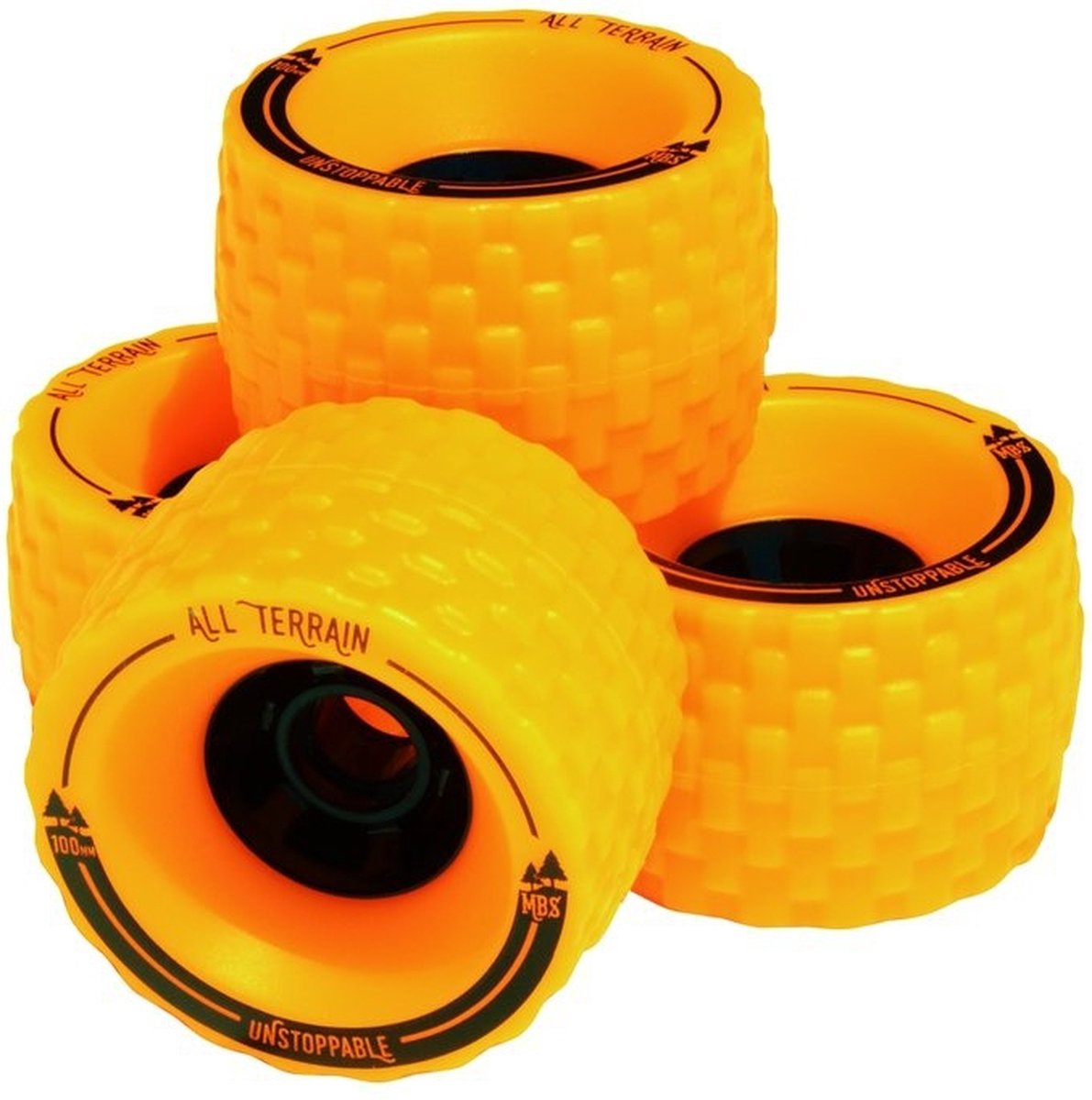 MBS all terrain wheels 100mm oranje