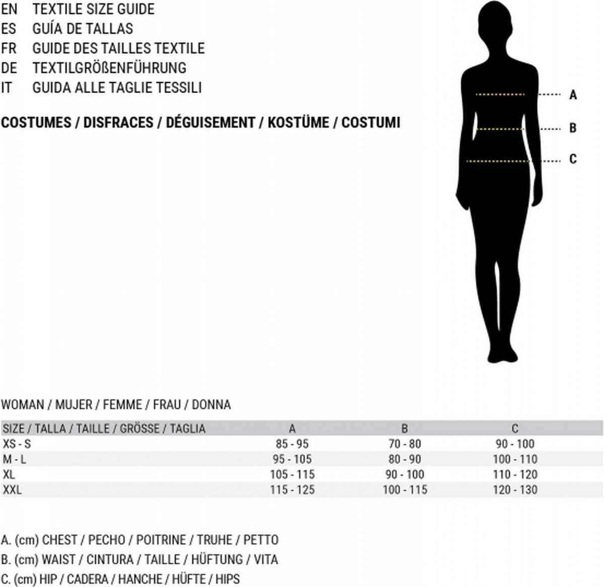 ATOSA - Gekke huurmoordenaar vermomde vrouw - verkleedkleding - Zwart - XS / S (34 tot 36)