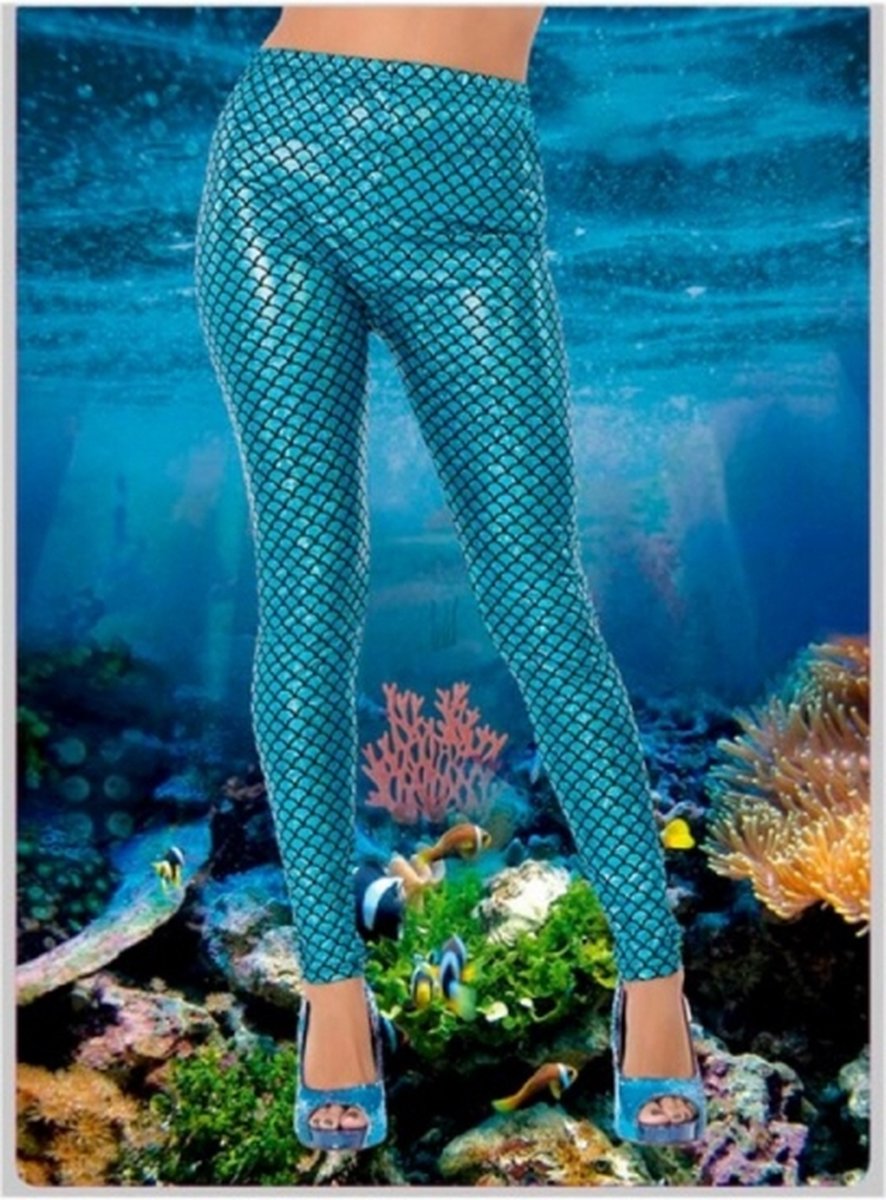 Atosa - Zeemeermin legging - Mermaid legging - Carnavalskleding - Foute Party