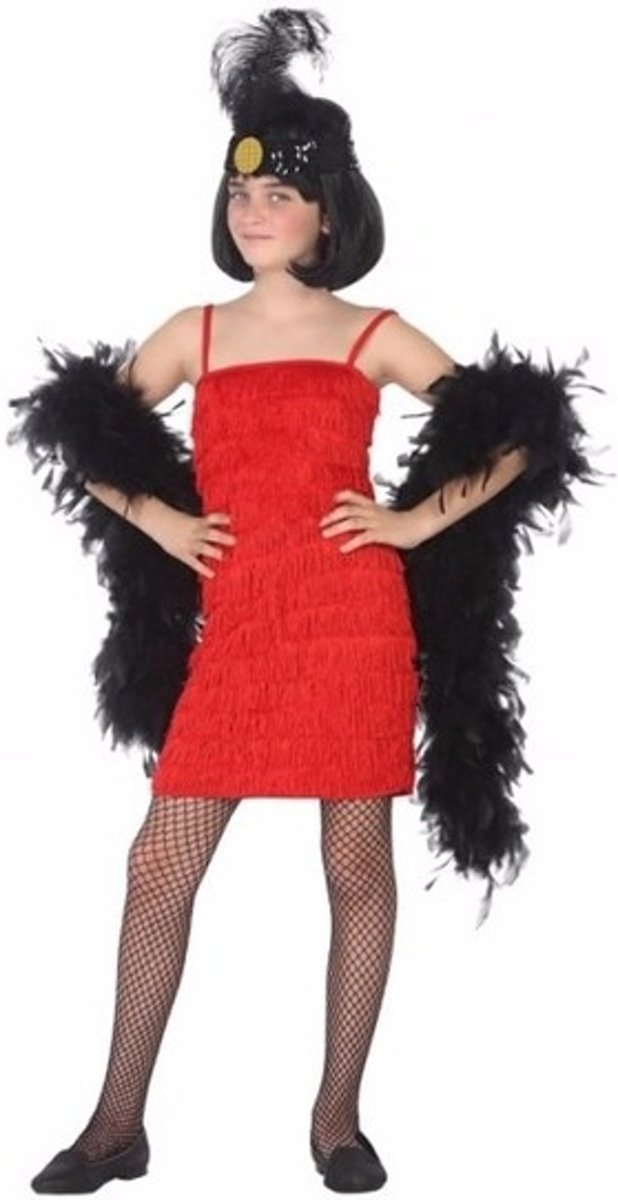 Jaren 20 Flapper kostuum voor meisjes 116 (5-6 jaar) - 20s / Roaring Twentie outfit