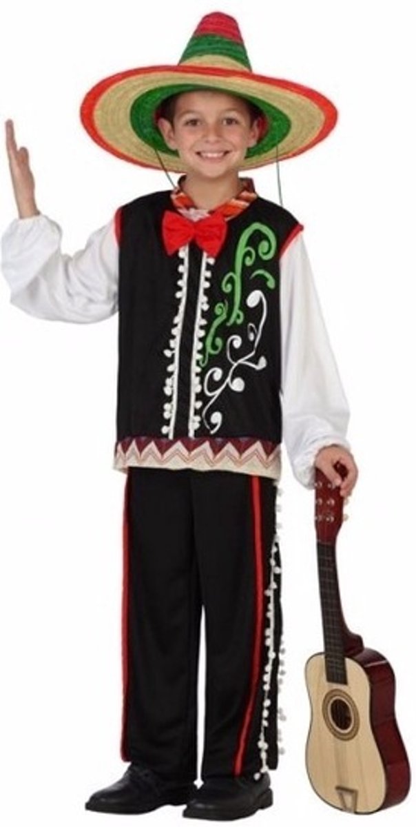 Mexicaanse senor kostuum voor jongens 140 (10-12 jaar) - Mexico outfit