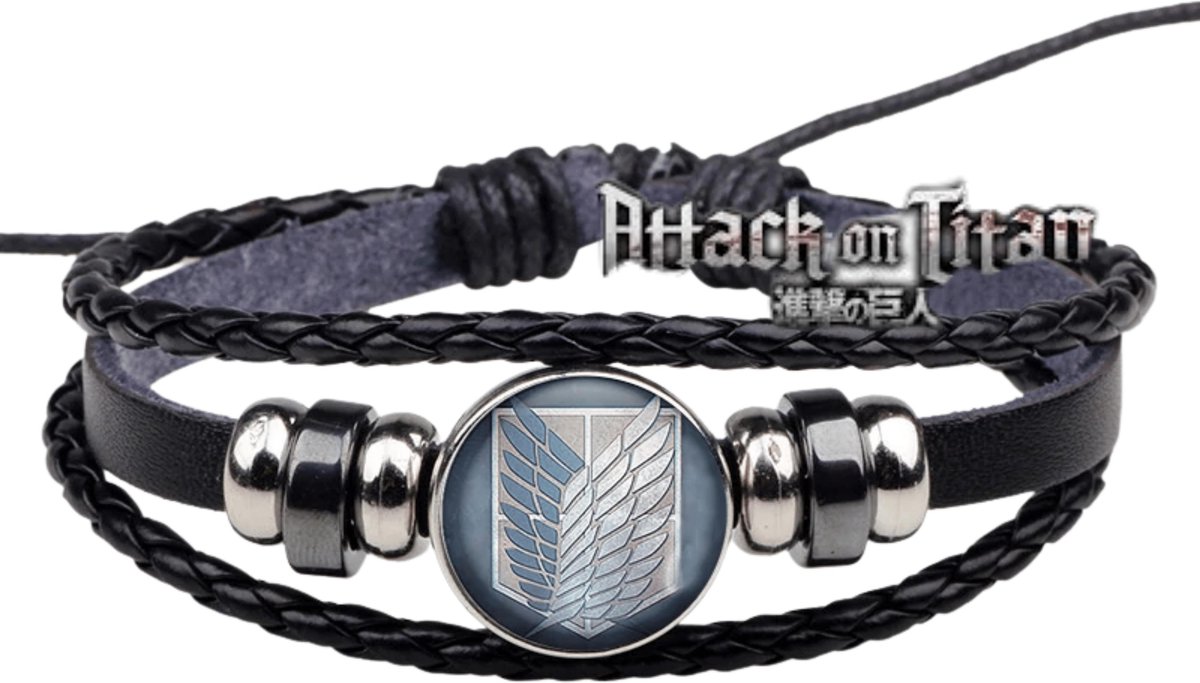 Attack On Titan Armband - Survey Corps - Anime - Manga - Cosplay - Verstelbaar - Zwart