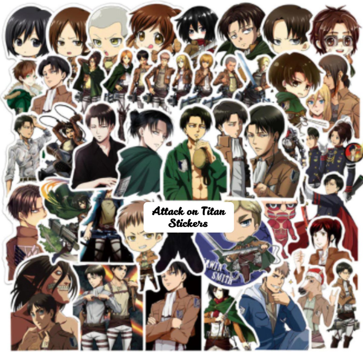 Attack On Titan Stickers - Stickers Volwassenen - Stickers Laptop - Laptop - Anime - Manga - 50 st