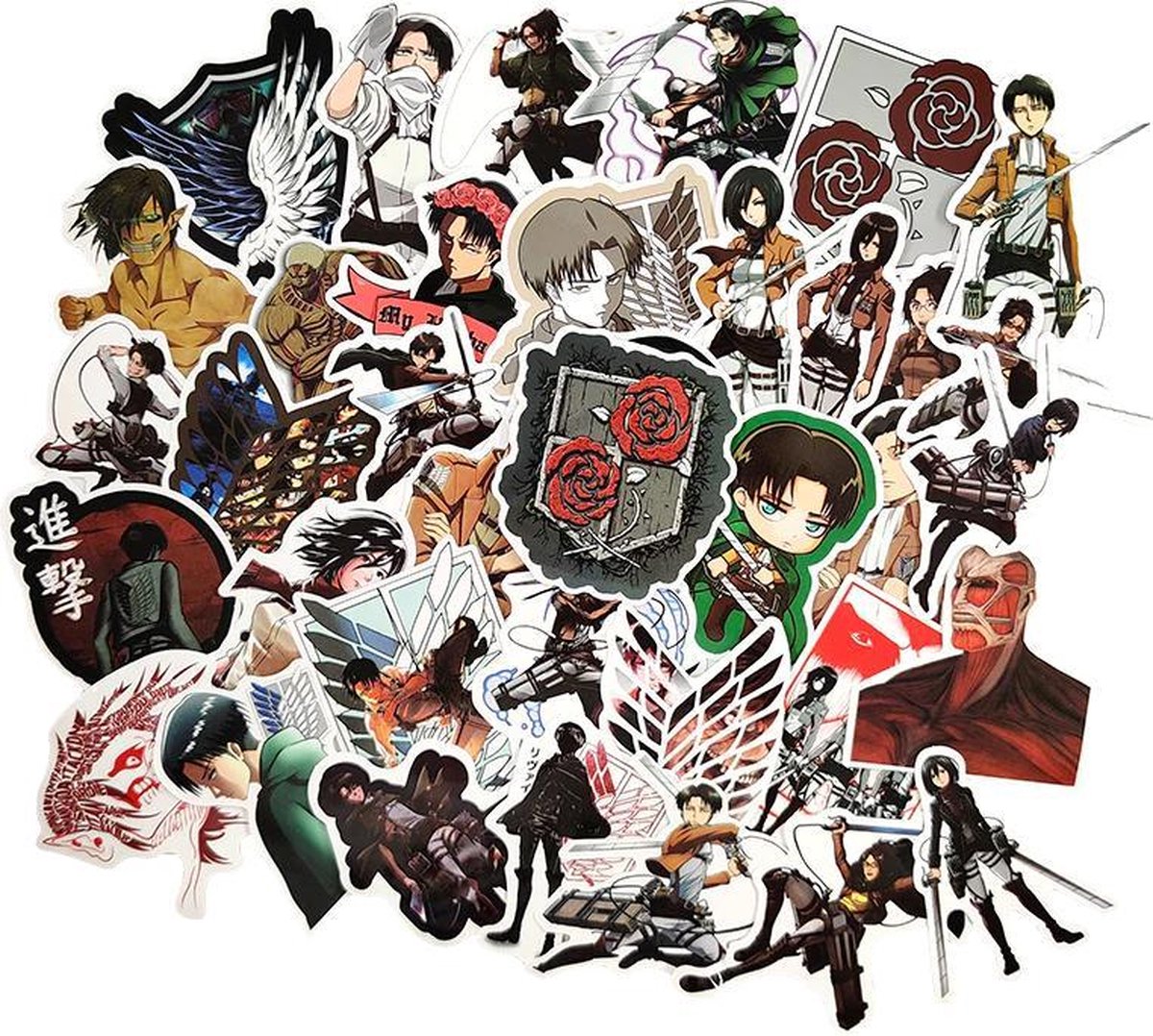 Attack On Titan Stickers - Stickers Volwassenen - Stickers Laptop - Laptop - Anime - Manga - 50 st