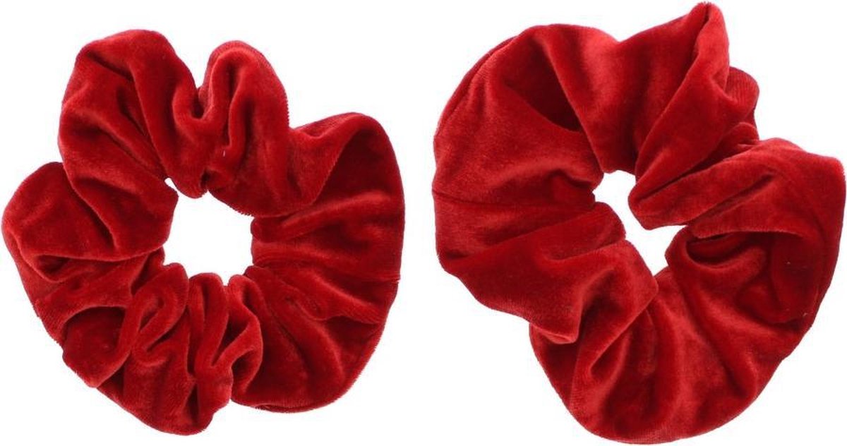 Attitude Holland Haar scrunchie Luxury velvet Rood