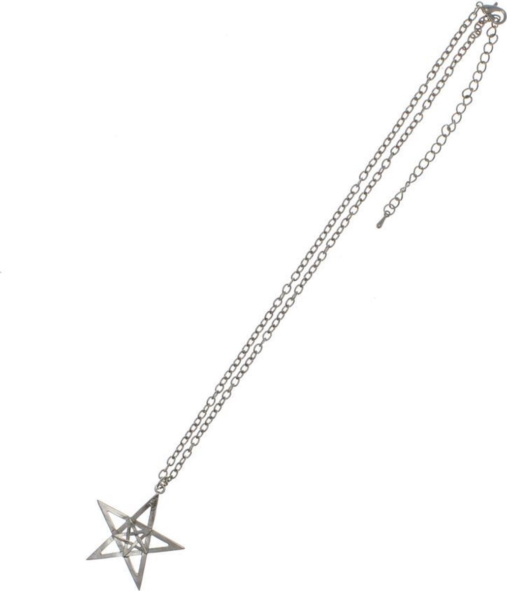 Attitude Holland Ketting Double Pentagram Zilverkleurig