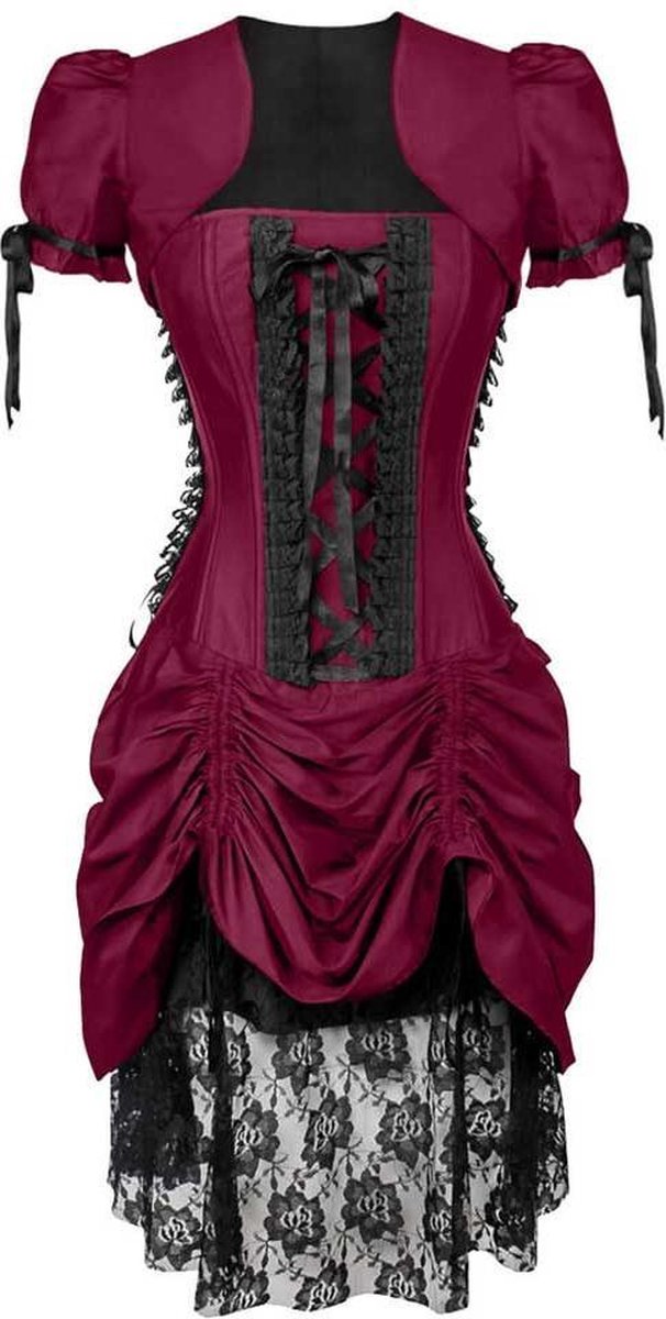 Attitude Holland Korte korset jurk -3XL- Victorian short dress Gothic, vampire, victoriaans Roze