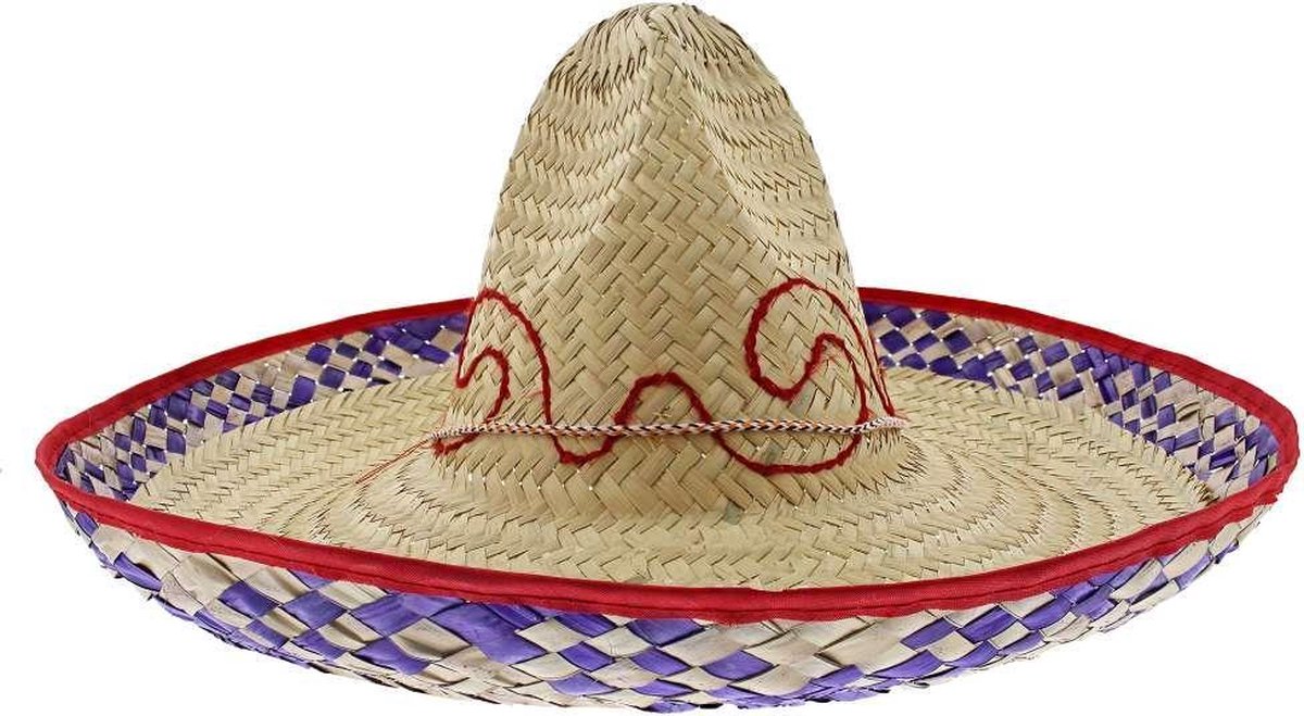 Attitude Holland Kostuum Hoed Mexican Sombrero Paars