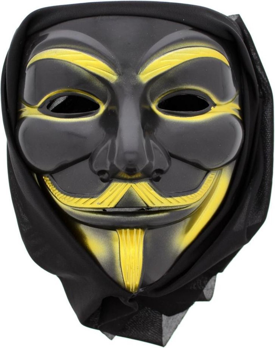 Attitude Holland Masker Black Anonymous/ Guy Fawkes Zwart