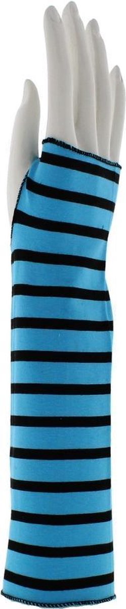 Attitude Holland Vingerloze handschoenen Long Striped Turquoise