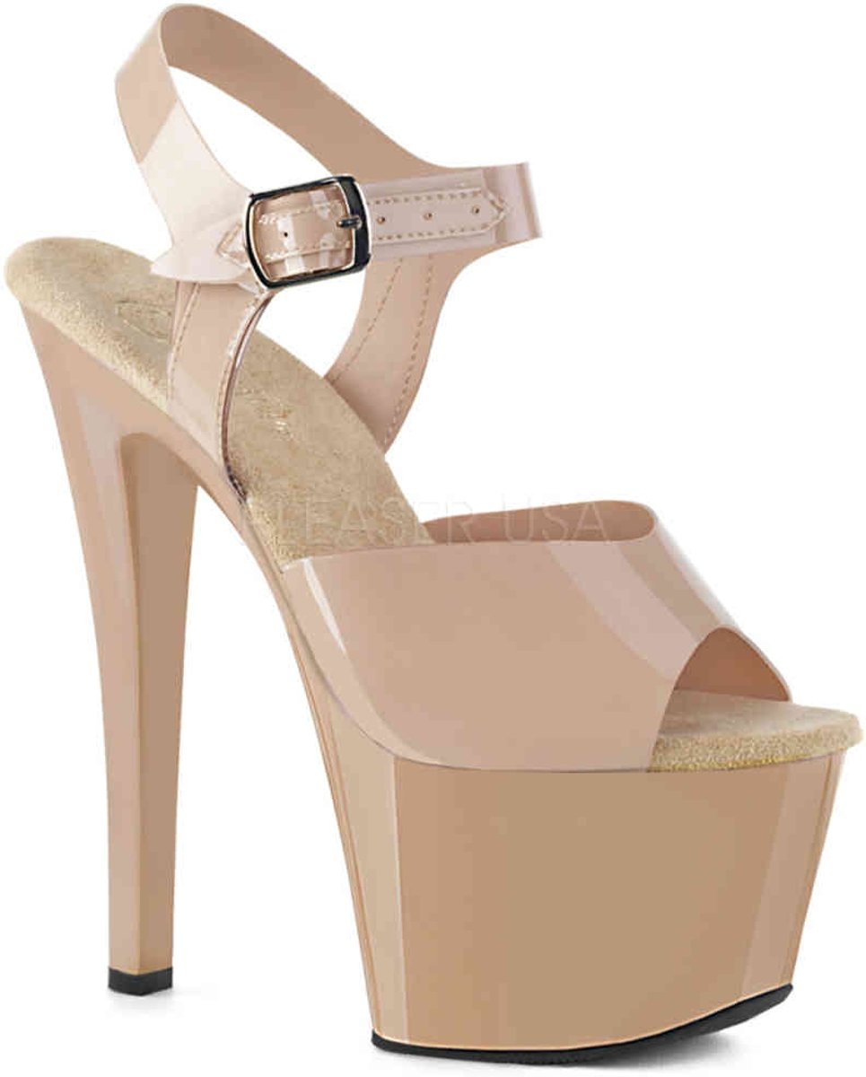 SKY-308GF (EU 36 = US 6) 7 Heel, 2 3/4 Glitter Filled PF Ankle Strap Sandal