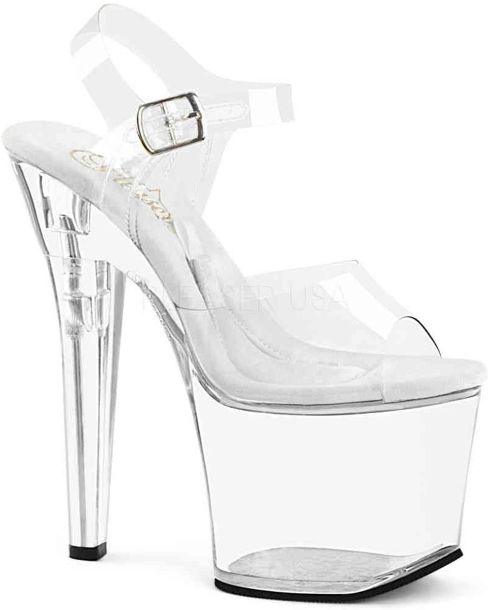 SKY-309GPT (EU 37 = US 7) 7 Heel, 2 3/4 Tinted Platform Ankle Strap Sandal