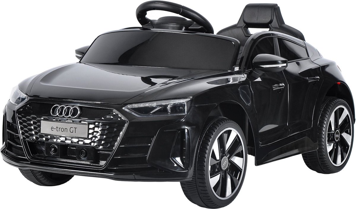 Audi GT E-tron Elektrische Kinderauto - Krachtige Accu - Incl Verlichting en afstandsbediening - Muziek via MP3, SD of USB - Zwart